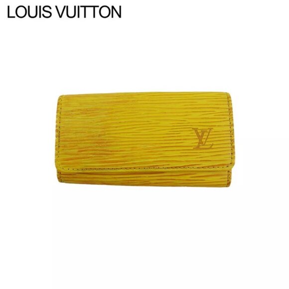 LOUIS VUITTON Key Case Epi Leather x Gold Material Authentic Used - Picture 1 of 10